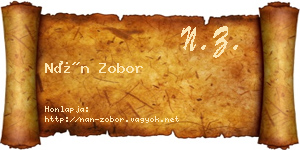 Nán Zobor névjegykártya